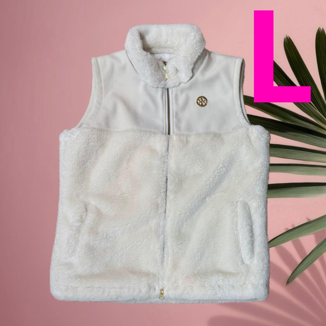 【新品】レザレクション　ファーベスト　白　レディース　Lサイズ