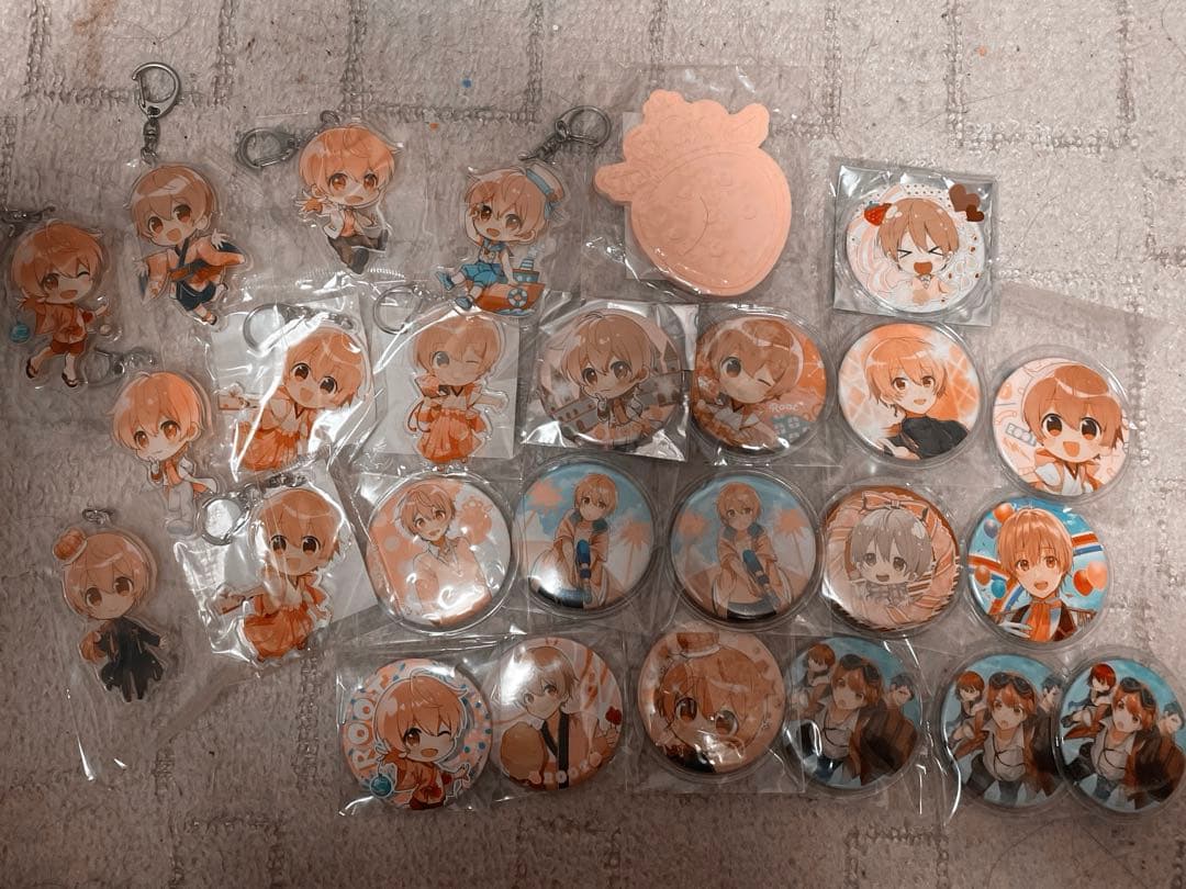 すとぷり るぅとくん アクリルキーホルダー＆缶バッジセット すとろべりーぷりんす