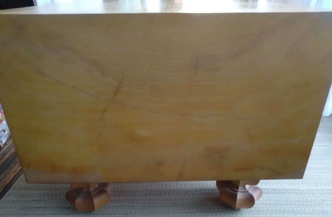 値下げ【囲碁】国産本榧　極厚　8寸碁盤＋本蛤、那智黒28号付き