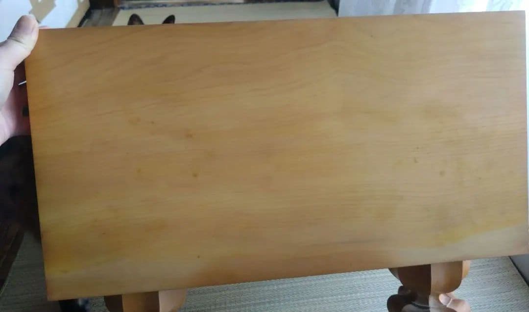 値下げ【囲碁】国産本榧　極厚　8寸碁盤＋本蛤、那智黒28号付き