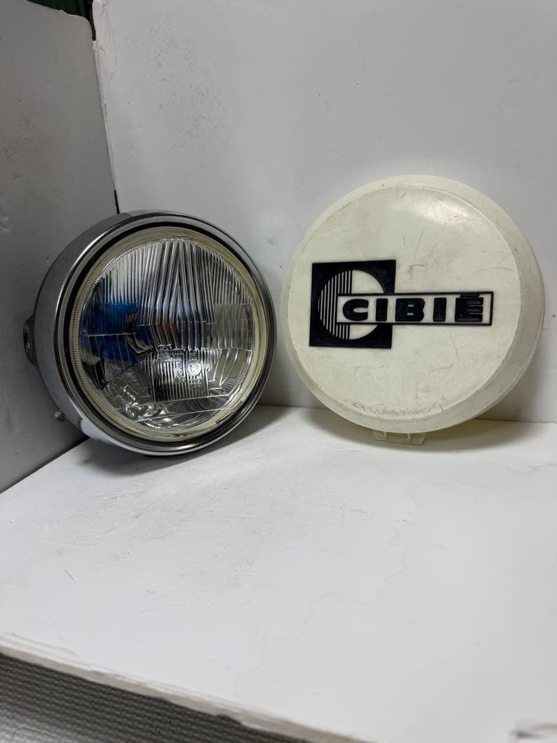 当時物希少シビエ凹みレンズ付きヘッドライト　Z250FT純正ライトケース付き