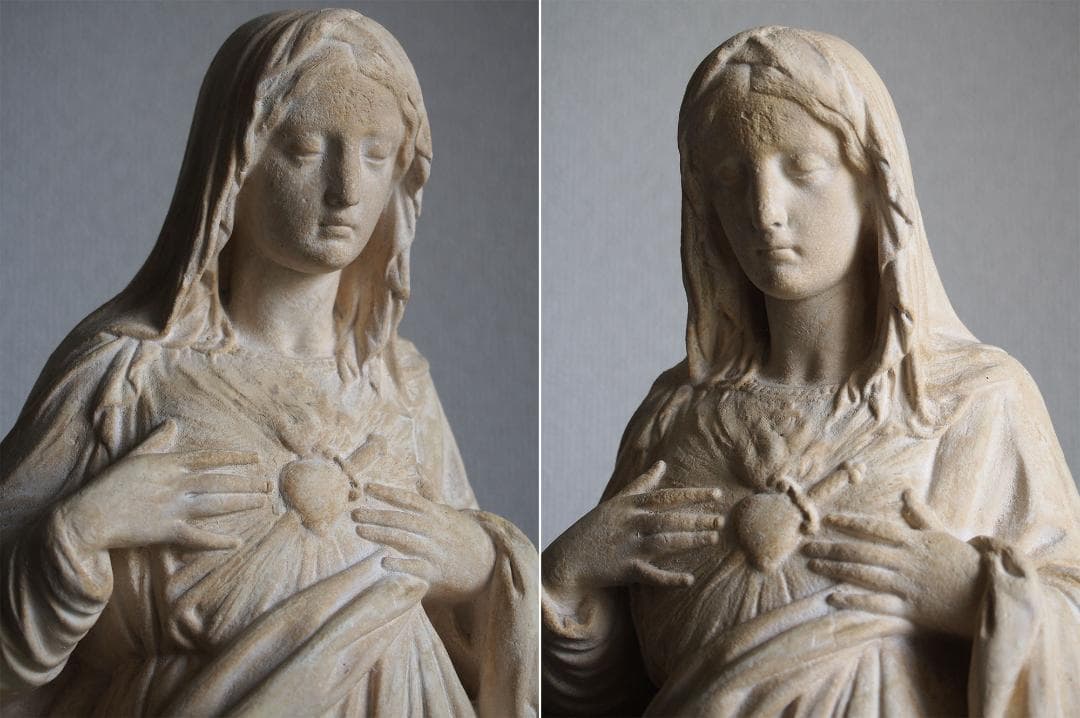 classic.select白い聖母像 52cm聖心の聖母マリア/K147