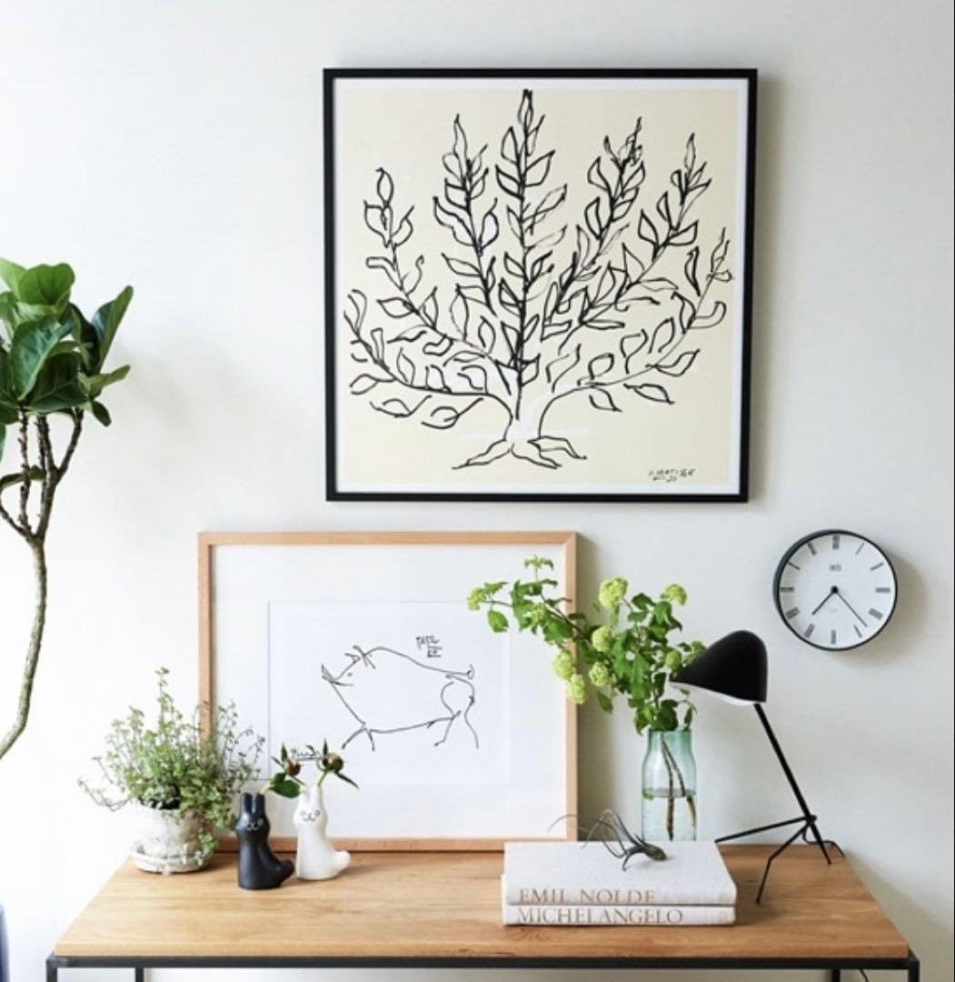 【IDEE】アンリ・マティス 低木 ブラックフレーム ポスター　イデー