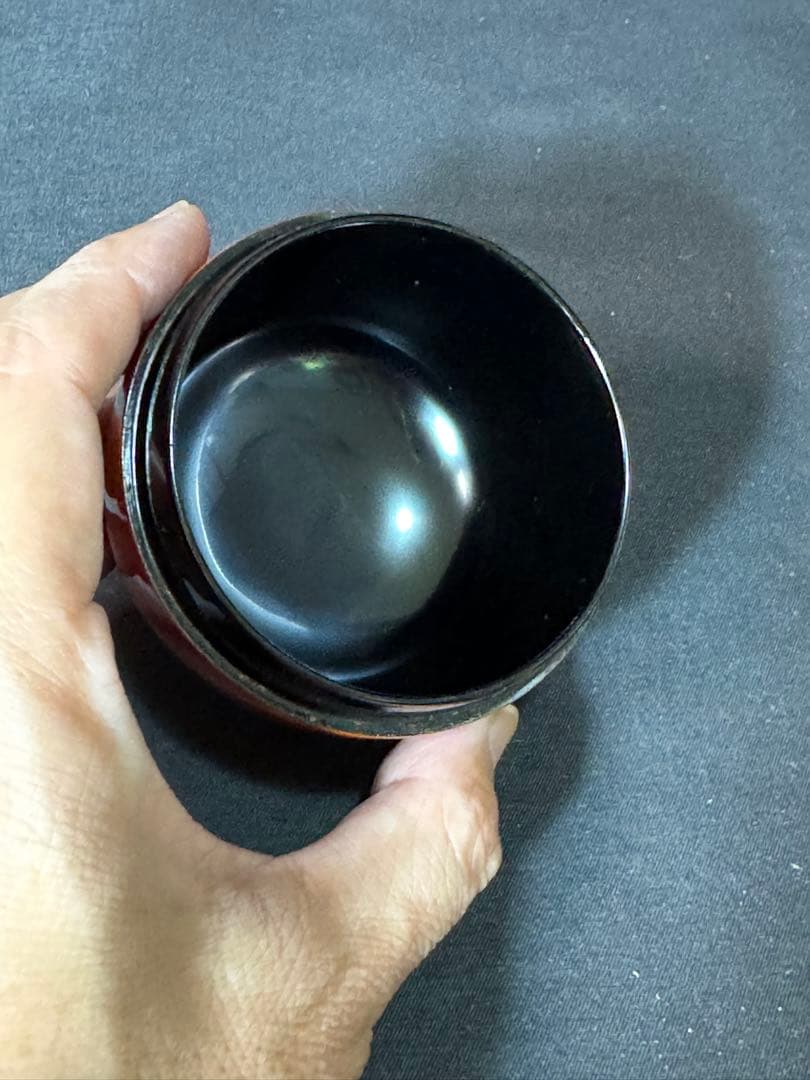 G79 送料無料　棗　井伊大老好　枇杷に鳥蒔絵　朱丸棗　茶道具　千穂造　茶道