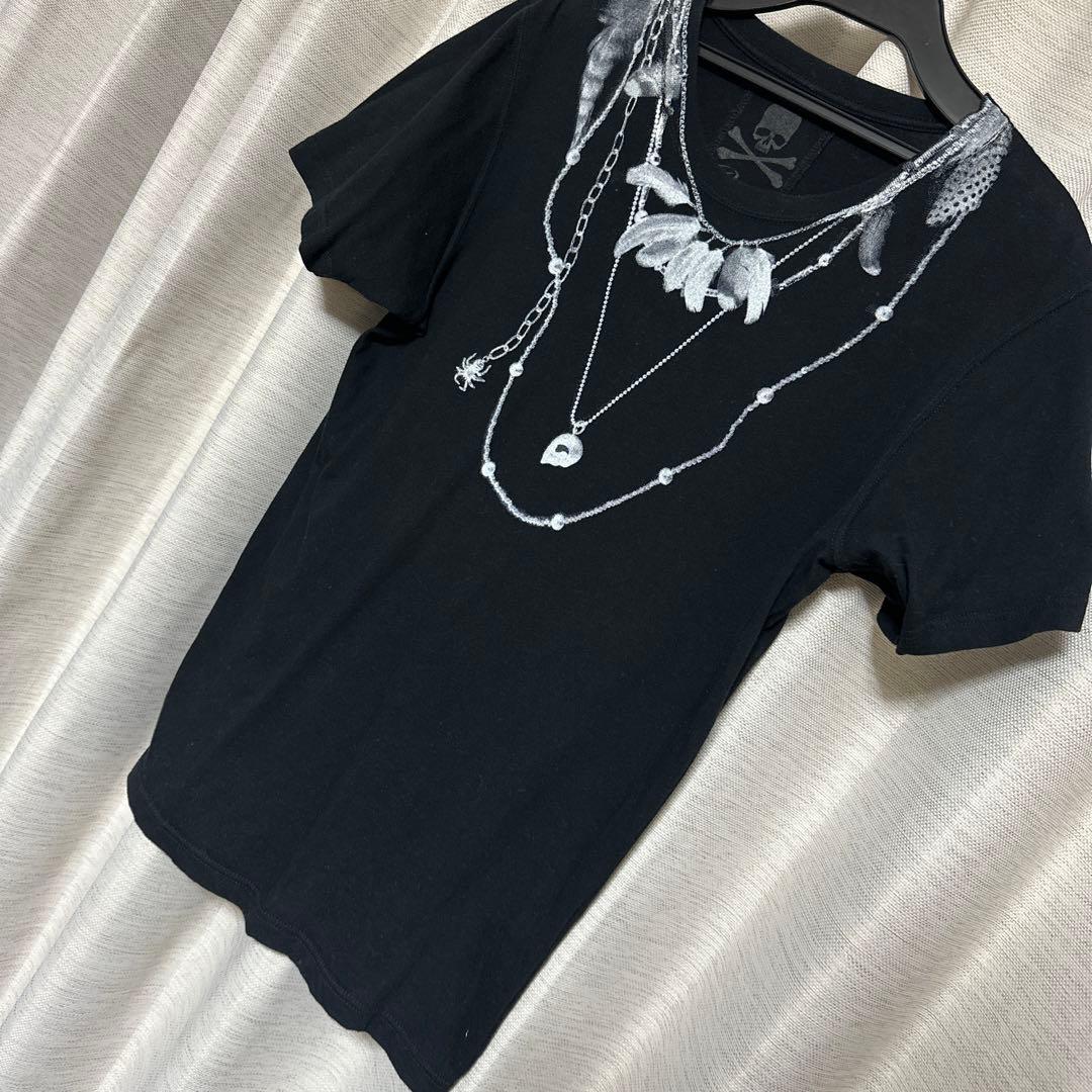 Roen ブラック　Ｔシャツ　半袖　46 M 美品　ドクロ　ロック　ROCK