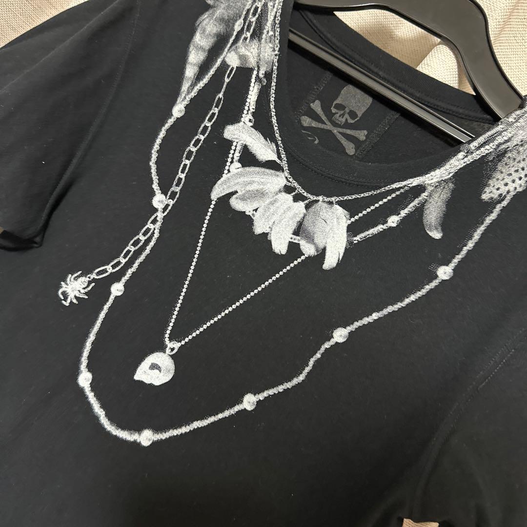 Roen ブラック　Ｔシャツ　半袖　46 M 美品　ドクロ　ロック　ROCK