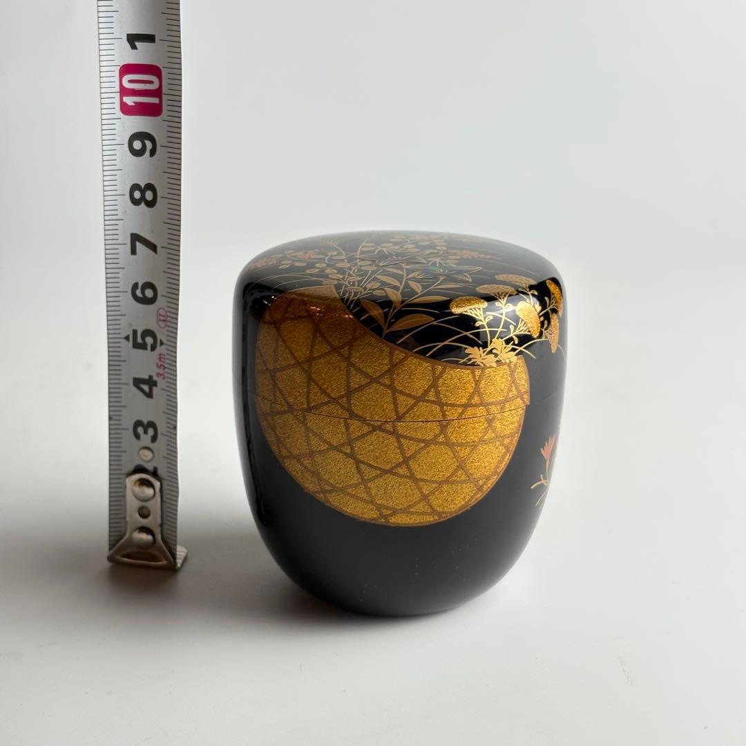 蒔絵 中棗 茶道具 茶器 棗 漆塗 金蒔絵 漆芸