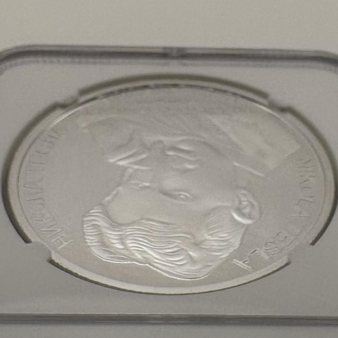 ★偉大な科学者 ニコラ・テスラ 銀貨 2018年 セルビア NGC MS69