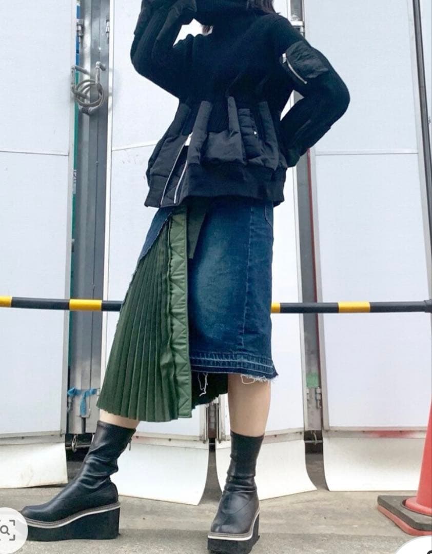 【定価79920円】sacai デニムドッキングスカート