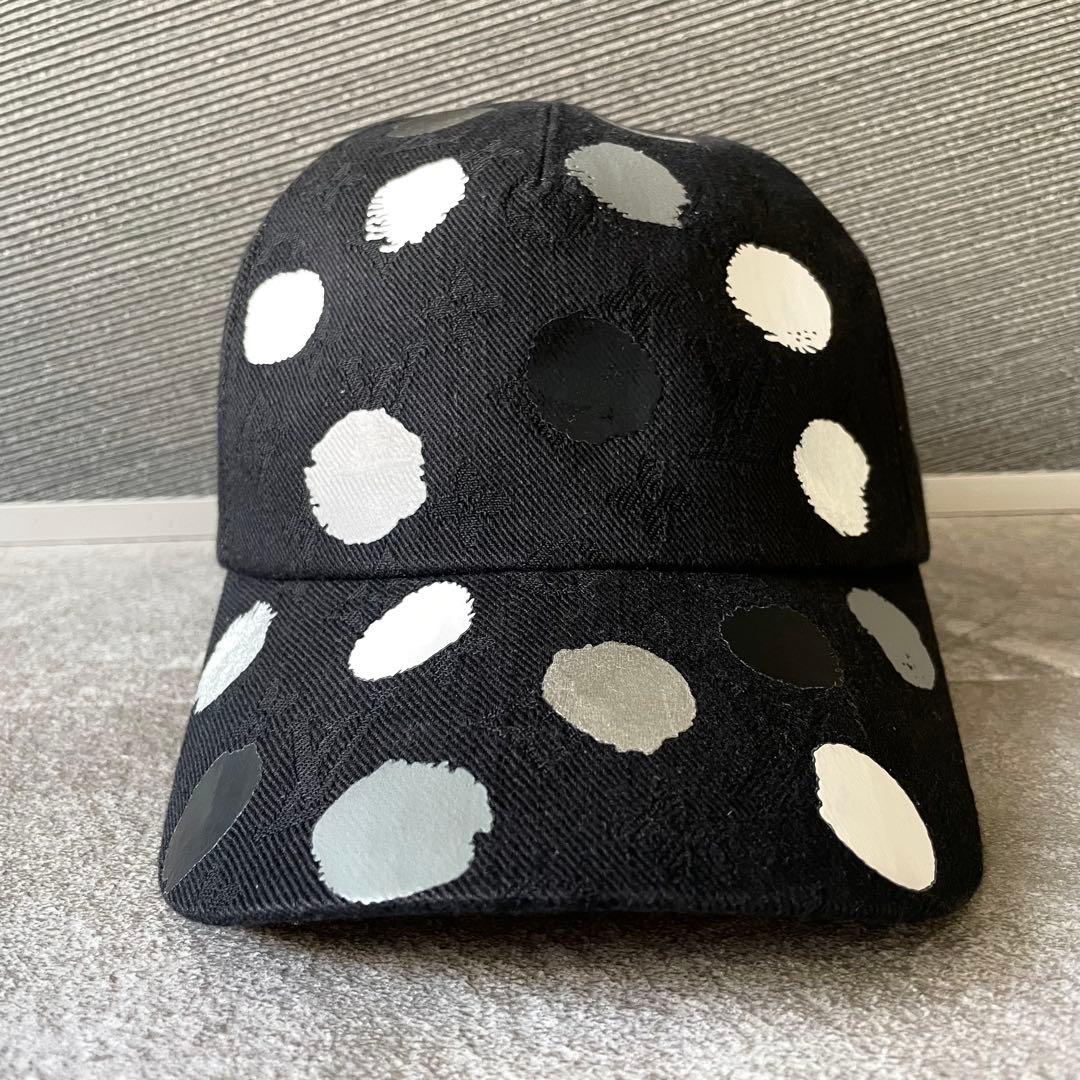 美品★ルイヴィトン×草間彌生　モノグラム・ジャカード　ドット　キャップ