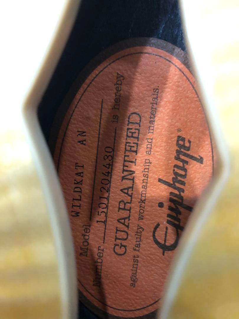 エピフォン　エレキギター ナチュラル　トラ目