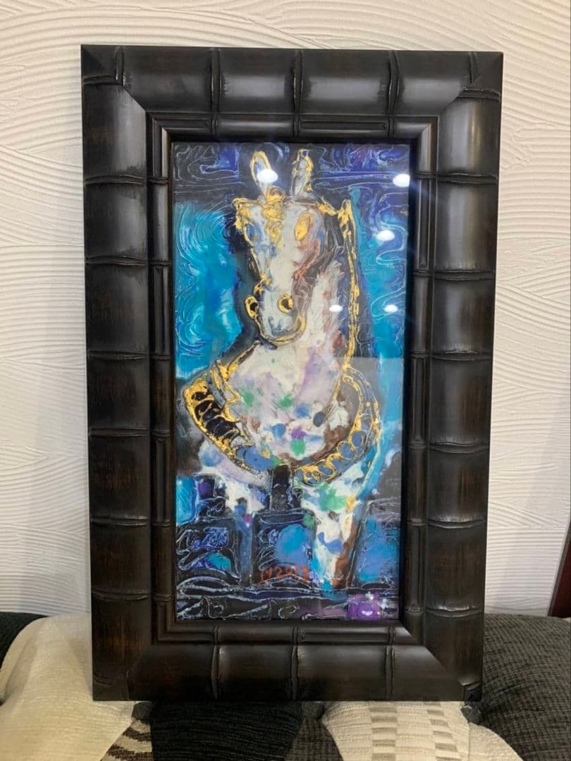 中国作家 江源「馬」No.16鐘の声 開運