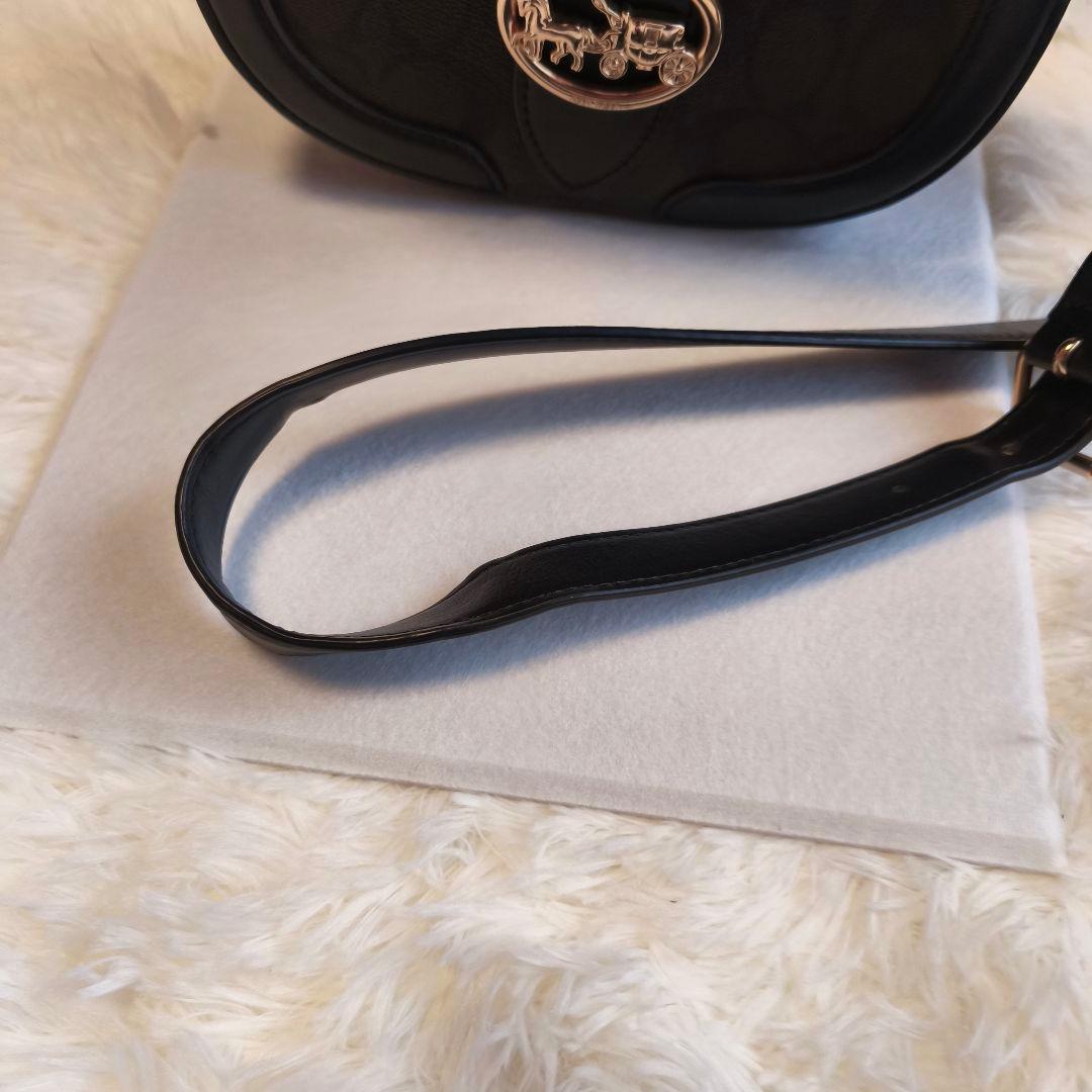COACH ジョージー サドルバッグ シグネチャー 2way 黒