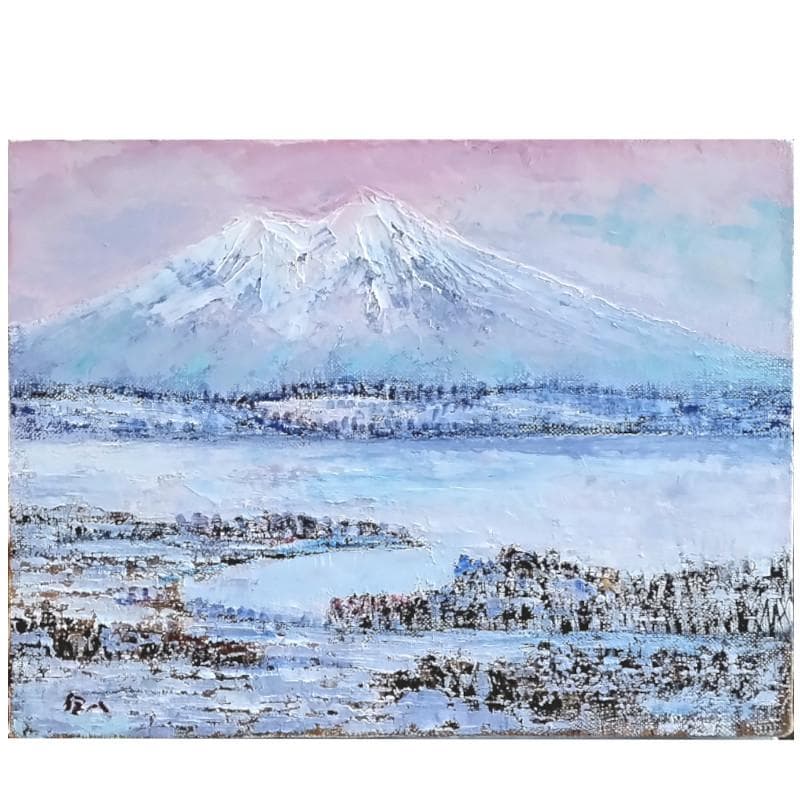 ☆伊藤伊八☆「 冬景色 (仮）」油絵　F6号