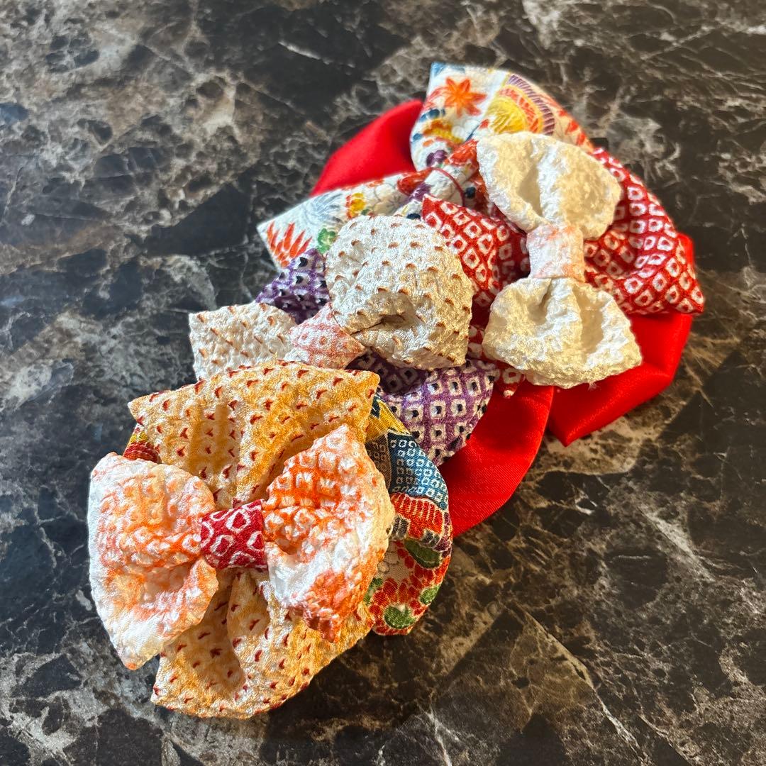 aiko2017さま 4点 ヘッドドレス 髪飾り 七五三 753 青 赤 真紅