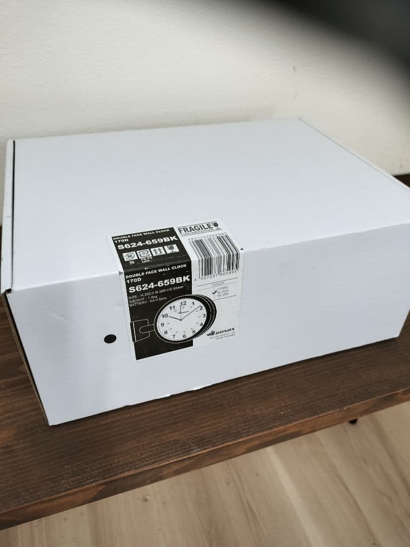 両面時計　ダブルフェイス　クロック　170D　ブラック　ダルトン