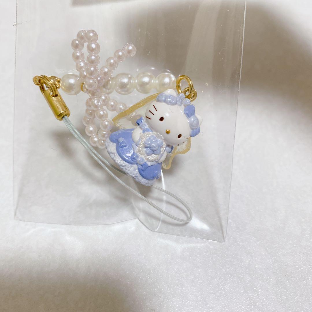 激レア！ウエディング　ハローキティ　2001年　ブルー　ストラップ　サンリオ