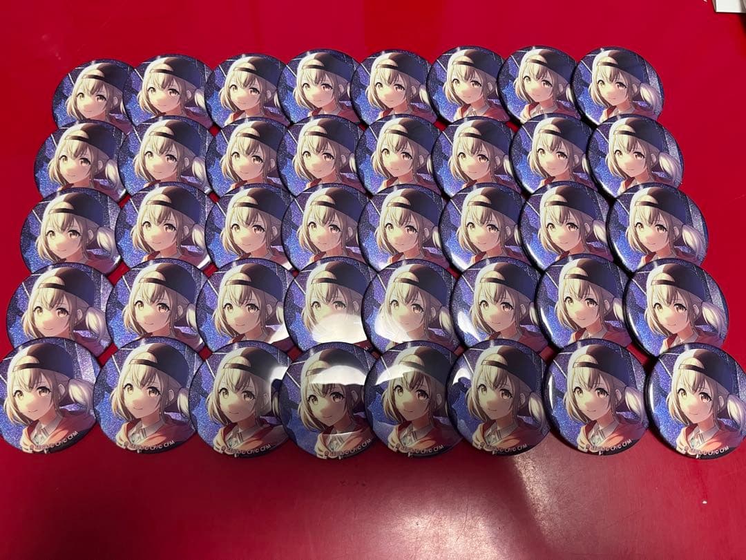 プロセカ 小豆沢こはね グリッター缶バッジ カラフェス