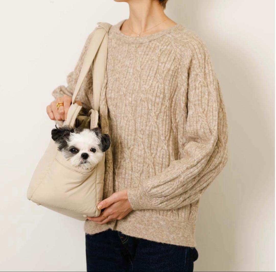 モンシェリ　ベージュのペットキャリーバッグ新品未使用開封済