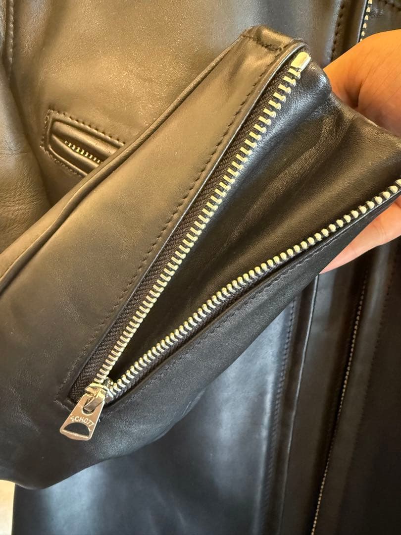 Schott シングルライダースジャケット サイズ36 ブラック