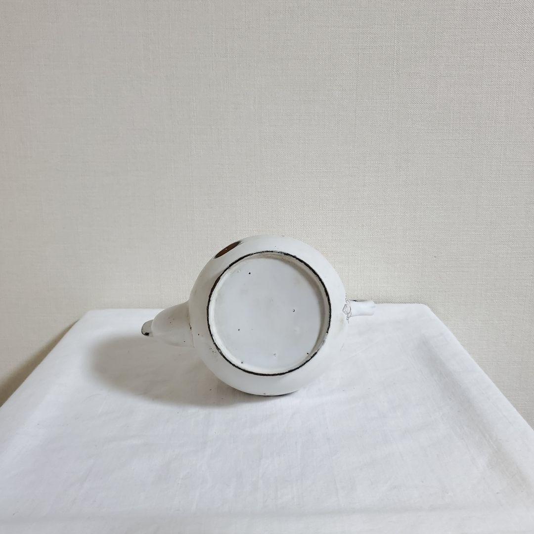 フランスアンティーク　ホーロー　ティーポット