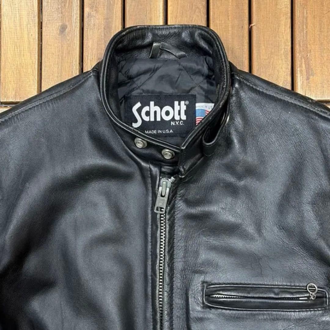 USA製 Schott ショット レザー シングルライダース ジャケット