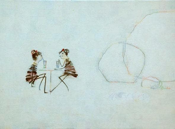 油絵 菅家令子 絵 絵画インテリア額付(銀) F4-081714可 愛い女の子