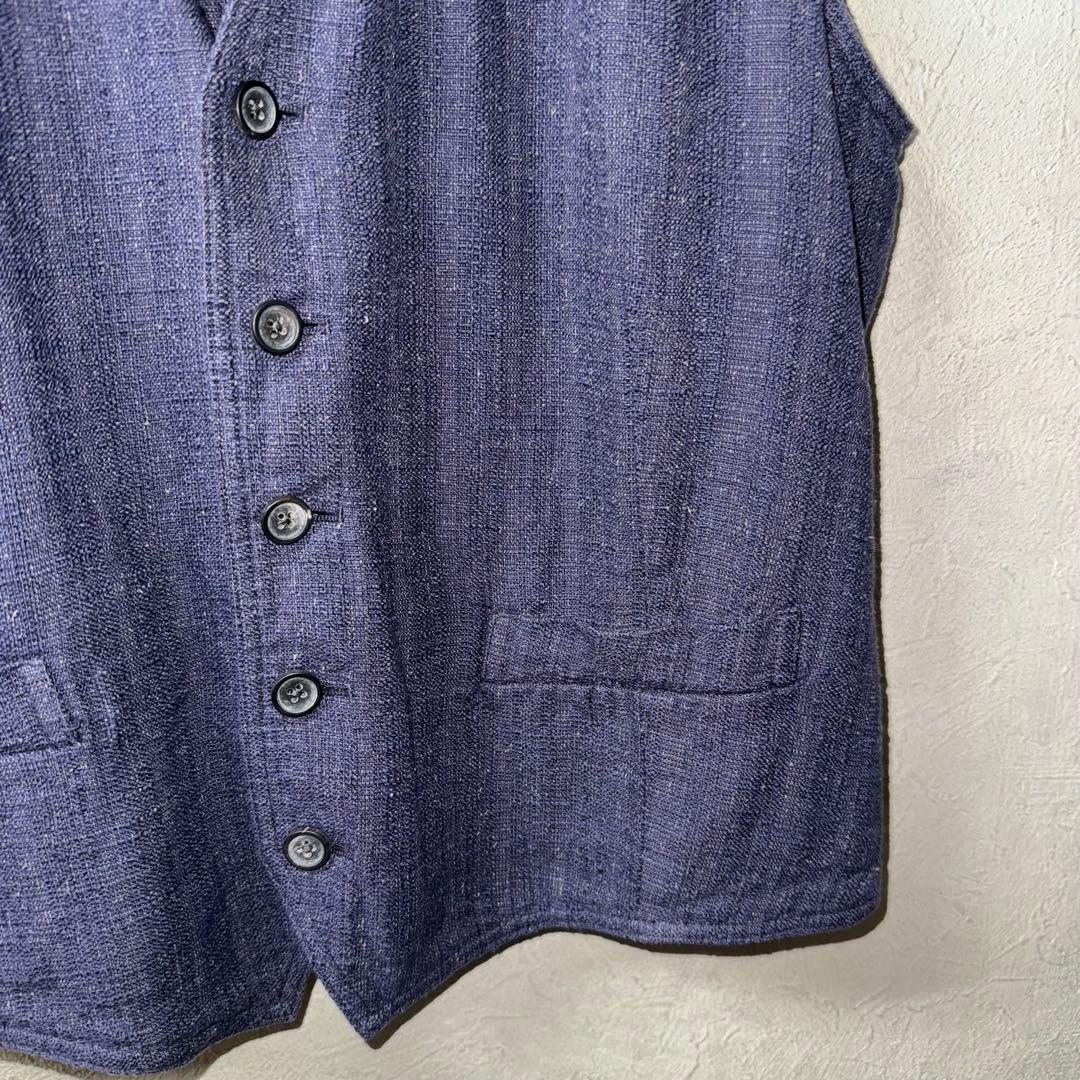 美品 LARDINI ラルディーニ リネンベスト シルク　ジレ　XL 52