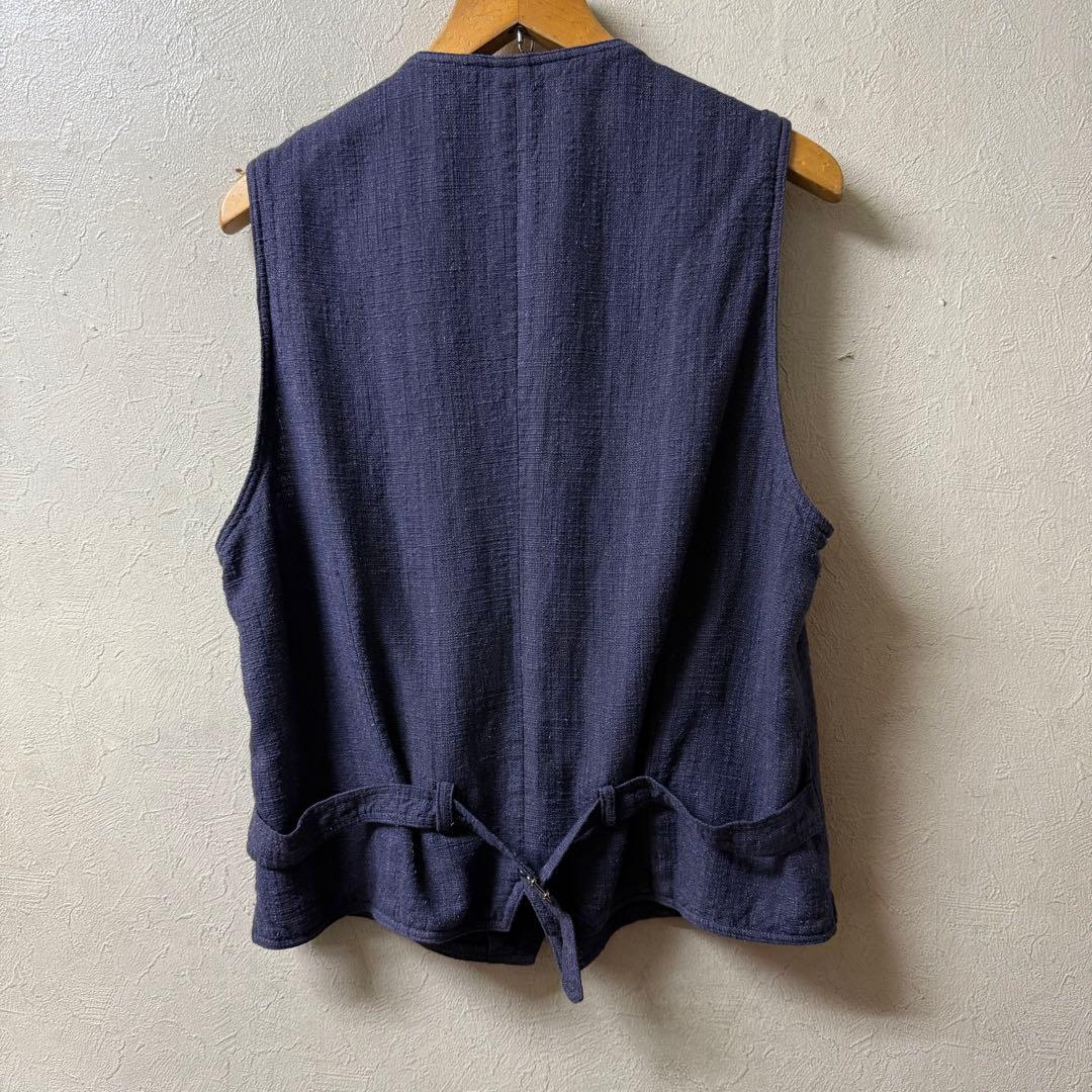 美品 LARDINI ラルディーニ リネンベスト シルク　ジレ　XL 52