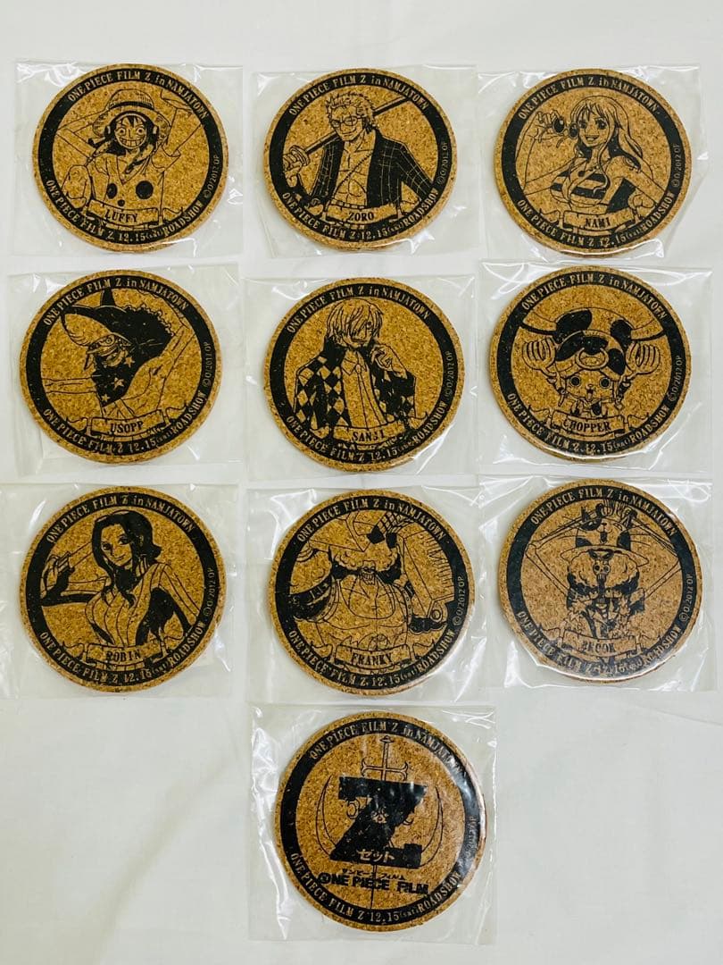 ワンピース FILM Z ナンジャタウン 限定 コルクコースター ナミ ロビン