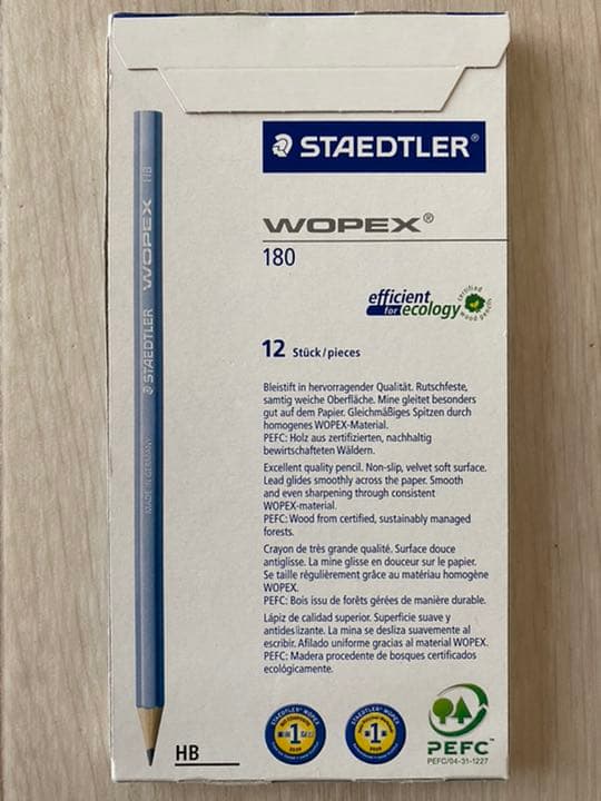 ステッドラー 環境配慮型鉛筆 ウォペックス 180-HB 12本
