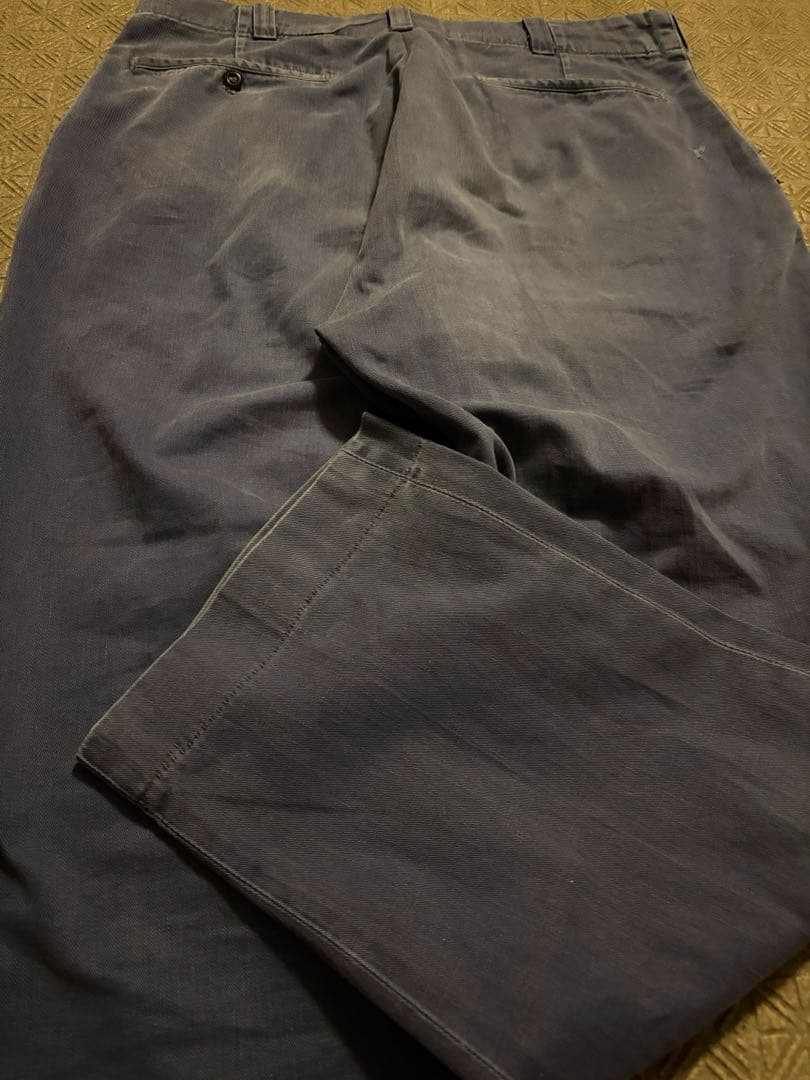 unknown 50s 60s オールコットン USA製 ワークパンツ フェード