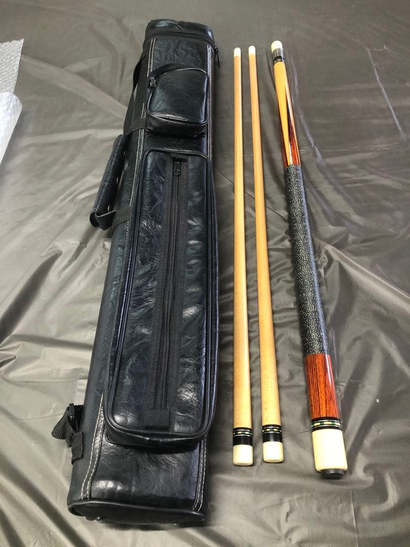 ビギナー向け　ビリヤードキュー　本ハギ　4剣　キューケース　付き