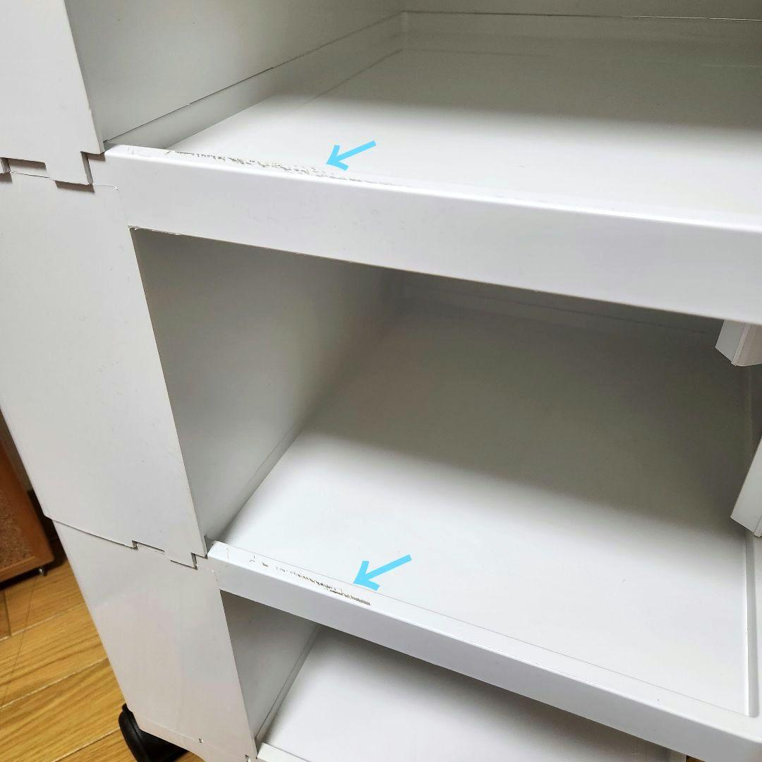 ボビーワゴン B-LINE 3段5トレイ　白　インナートレー２点　天板3ピース