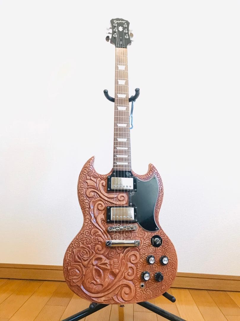 【完売しました】彫刻 SG Epiphone G−400 エピフォン