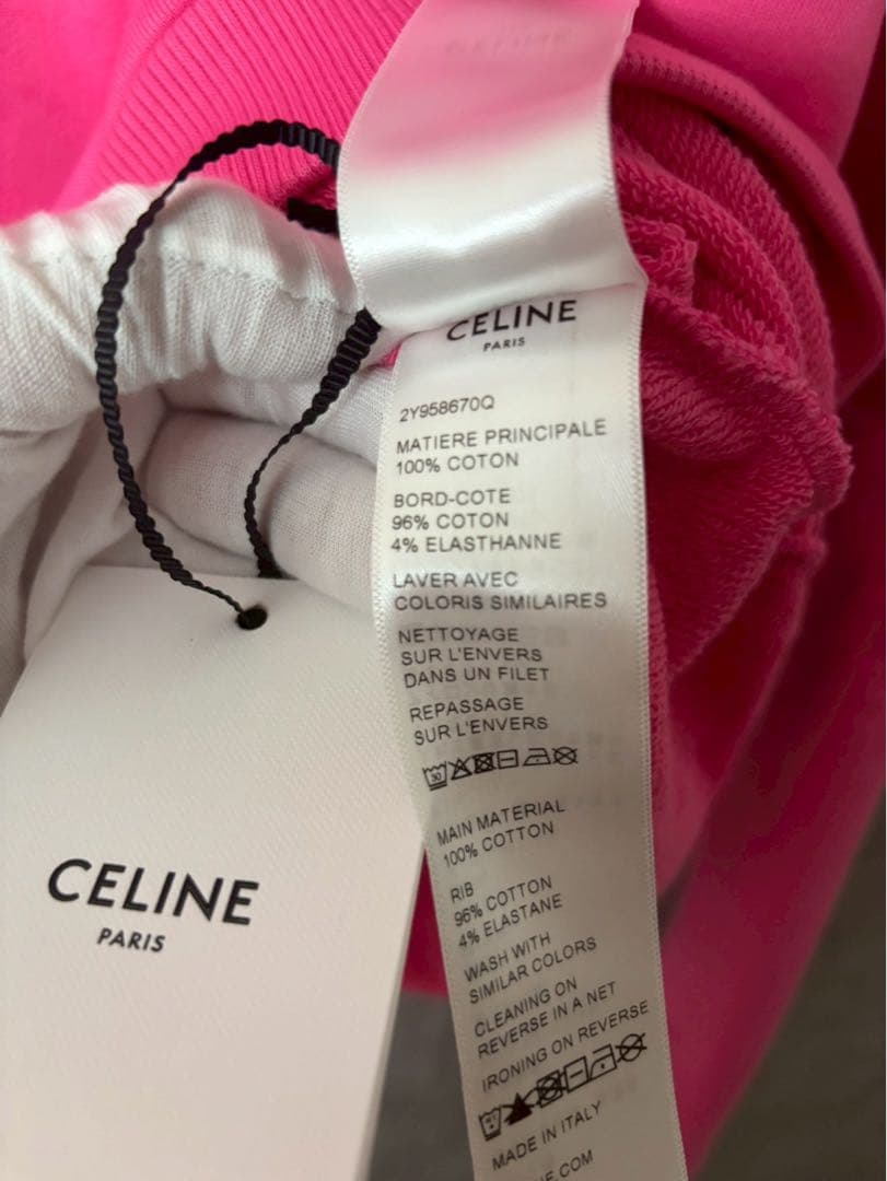 セリーヌ CELINE　ミニロゴルーズフーディー プルオーバー パーカー