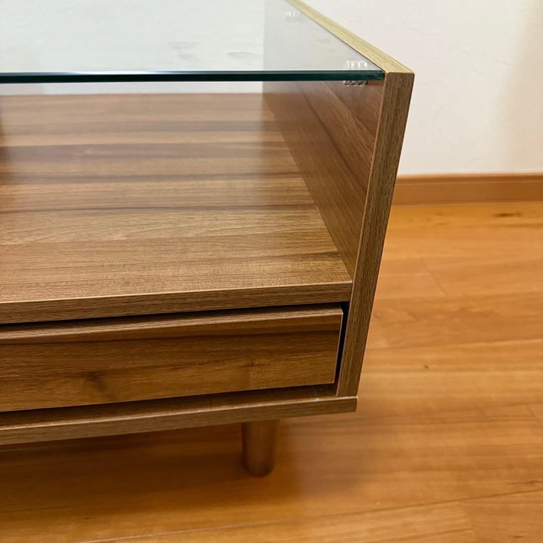 LOWYA 鏡台 ウッド調 ローテーブル ドレッサー 送料無料