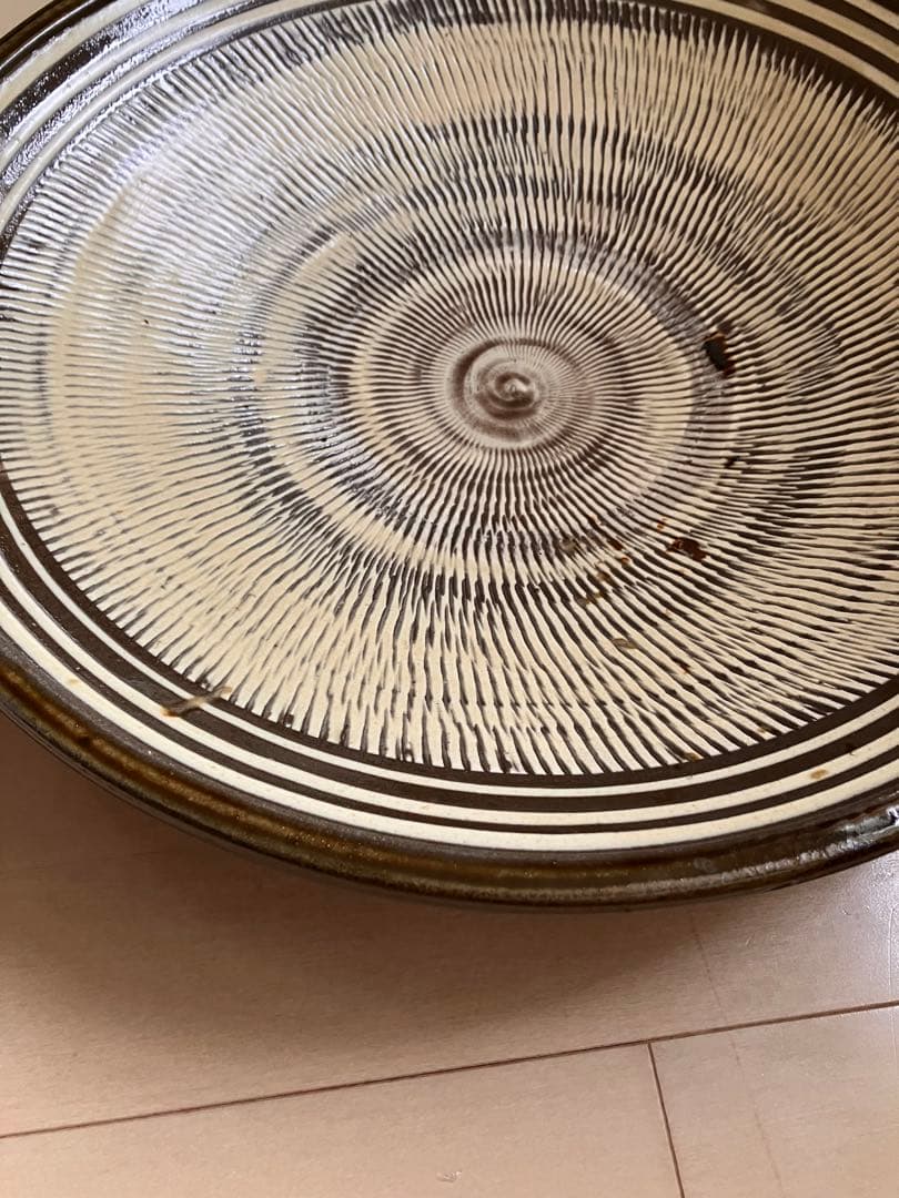 坂本茂木　小鹿田　直径44cm 大皿 小鹿田焼 大皿 飛び鉋 おんた焼 民藝