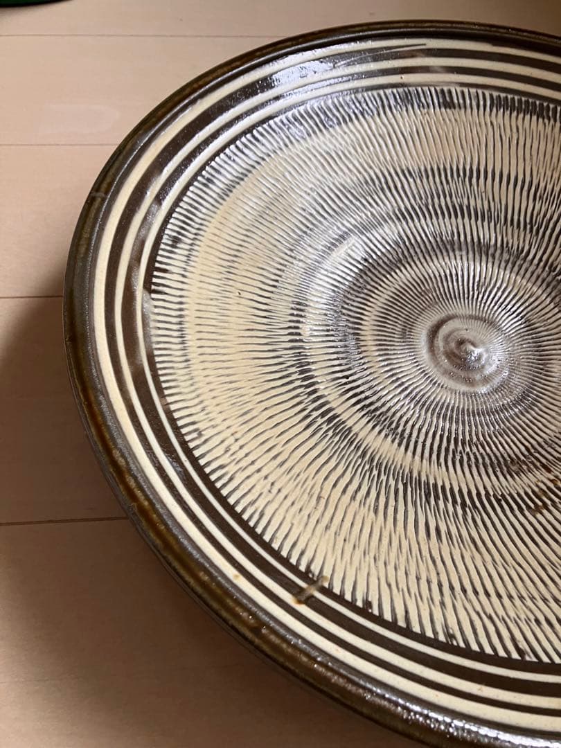 坂本茂木　小鹿田　直径44cm 大皿 小鹿田焼 大皿 飛び鉋 おんた焼 民藝