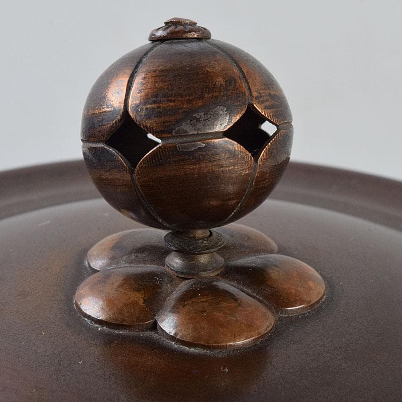 茶道具　釜師　角谷莎村作　尾張釜　共布共箱　V　9158D