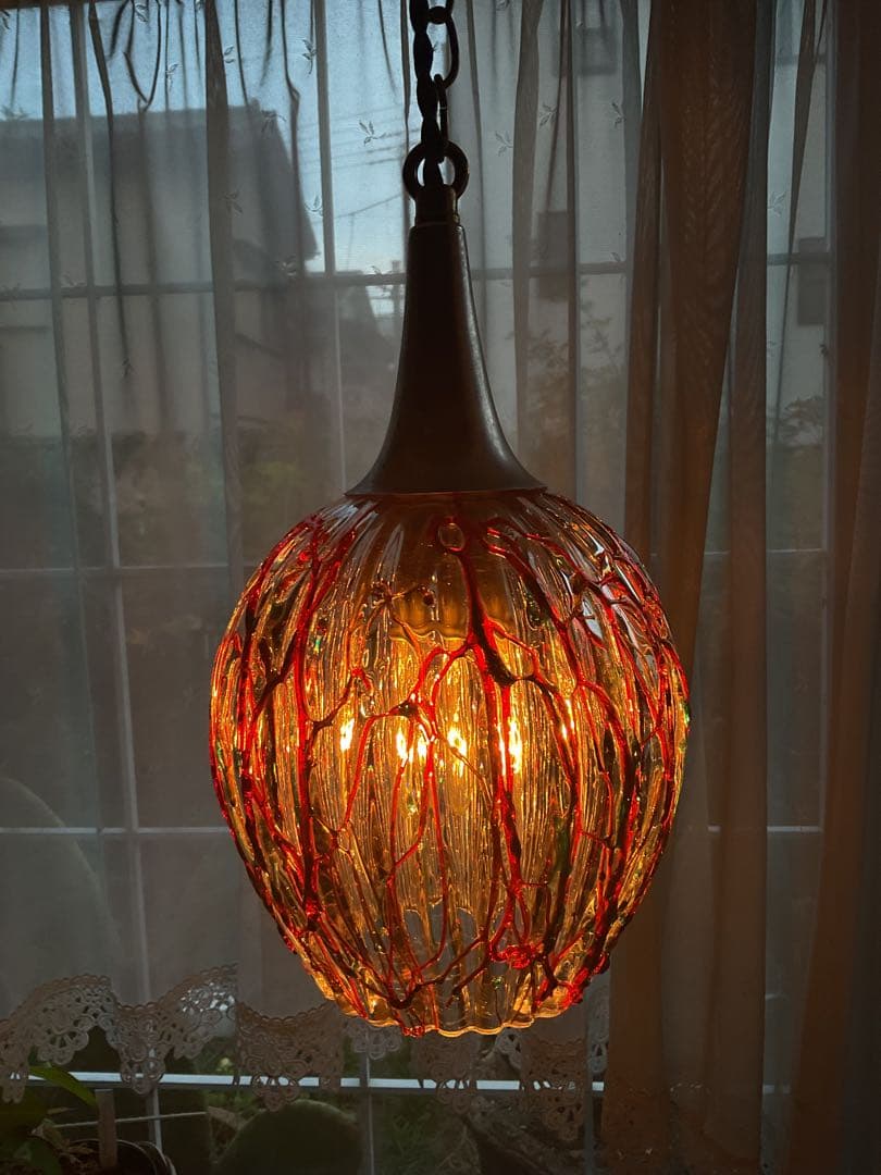 ヴィンテージ！美しい線状模様「ペンダントランプ」