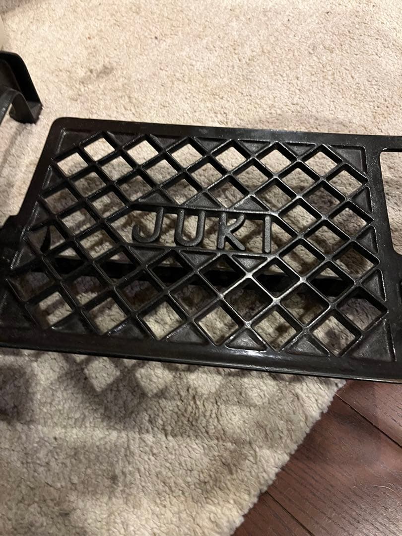 【春セール価格】JUKI ミシン台リメイク アイアンフレーム ダークブラウン