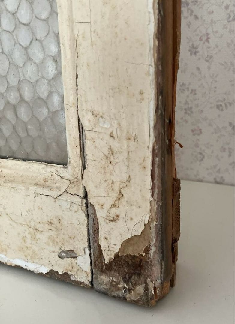 アンティークステンドグラス＊レトロビンテージ古い飾り窓ガラスカントリー建材