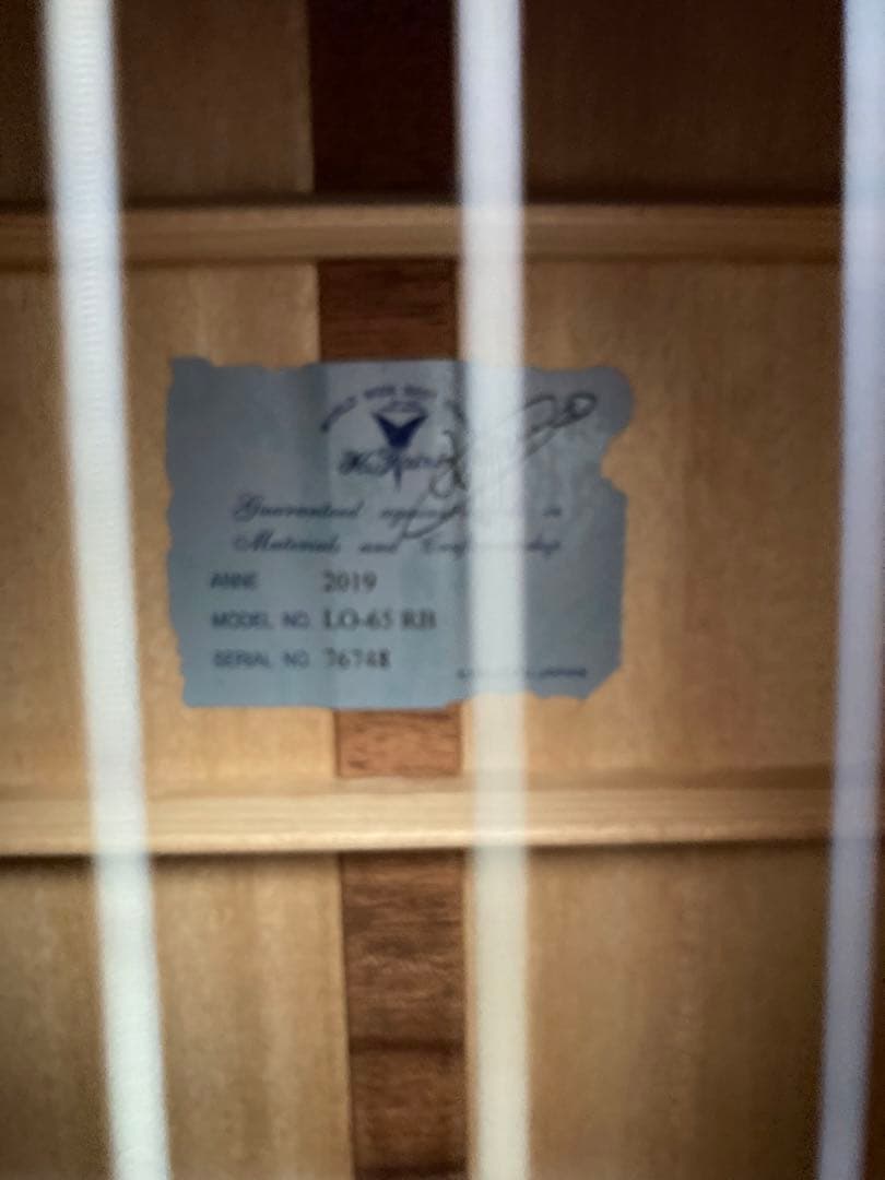 k yairi LO65 RB 【新品同様】純正ハードケース付　2019年製！