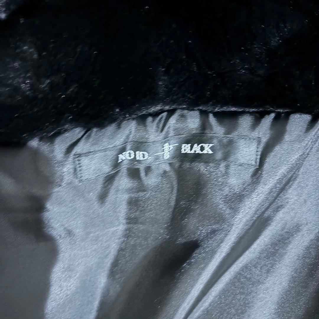 NO ID BLACK ファーフーディー　メンズ　ブラック