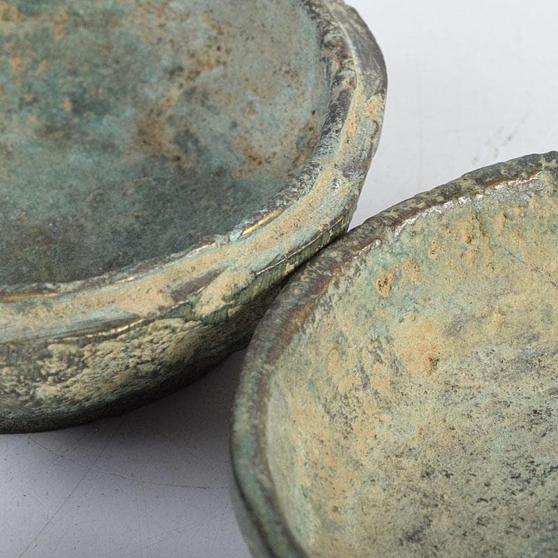 中国　明時代　青銅　龍模様　香合　時代箱付　V　R9348