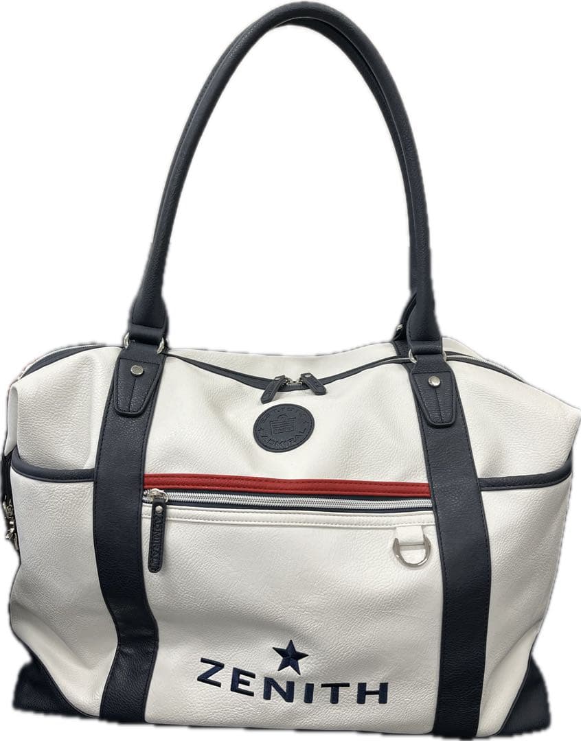 【非売品】ZENITH ゼニス　ノベルティボストンバッグ　ホワイト&ネイビー