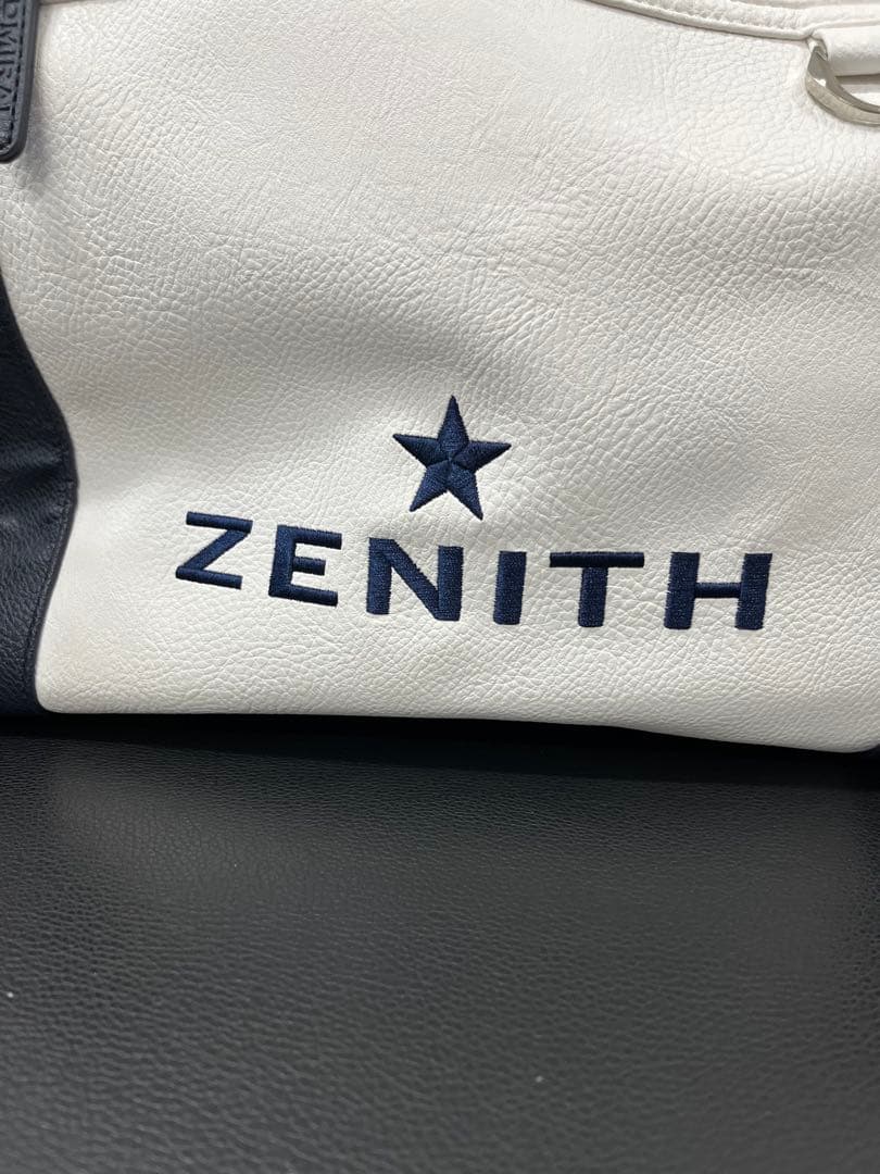 【非売品】ZENITH ゼニス　ノベルティボストンバッグ　ホワイト&ネイビー