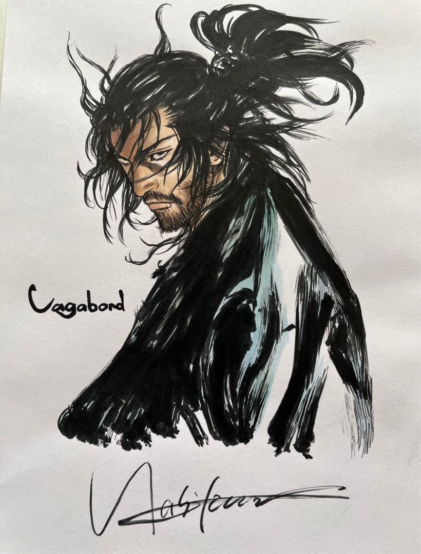 s*p様 バガボンド 井上雄彦 宮本武蔵イラスト 直筆カラー サイン