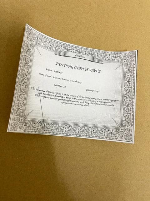 Avon/限定150枚手書ナンバリング＆ 証明書付/バンクシー/ポスター